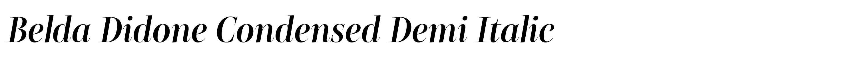 Belda Didone Condensed Demi Italic